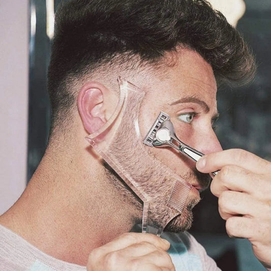 beard stencil, men's beard comb, shaping tool, beard comb