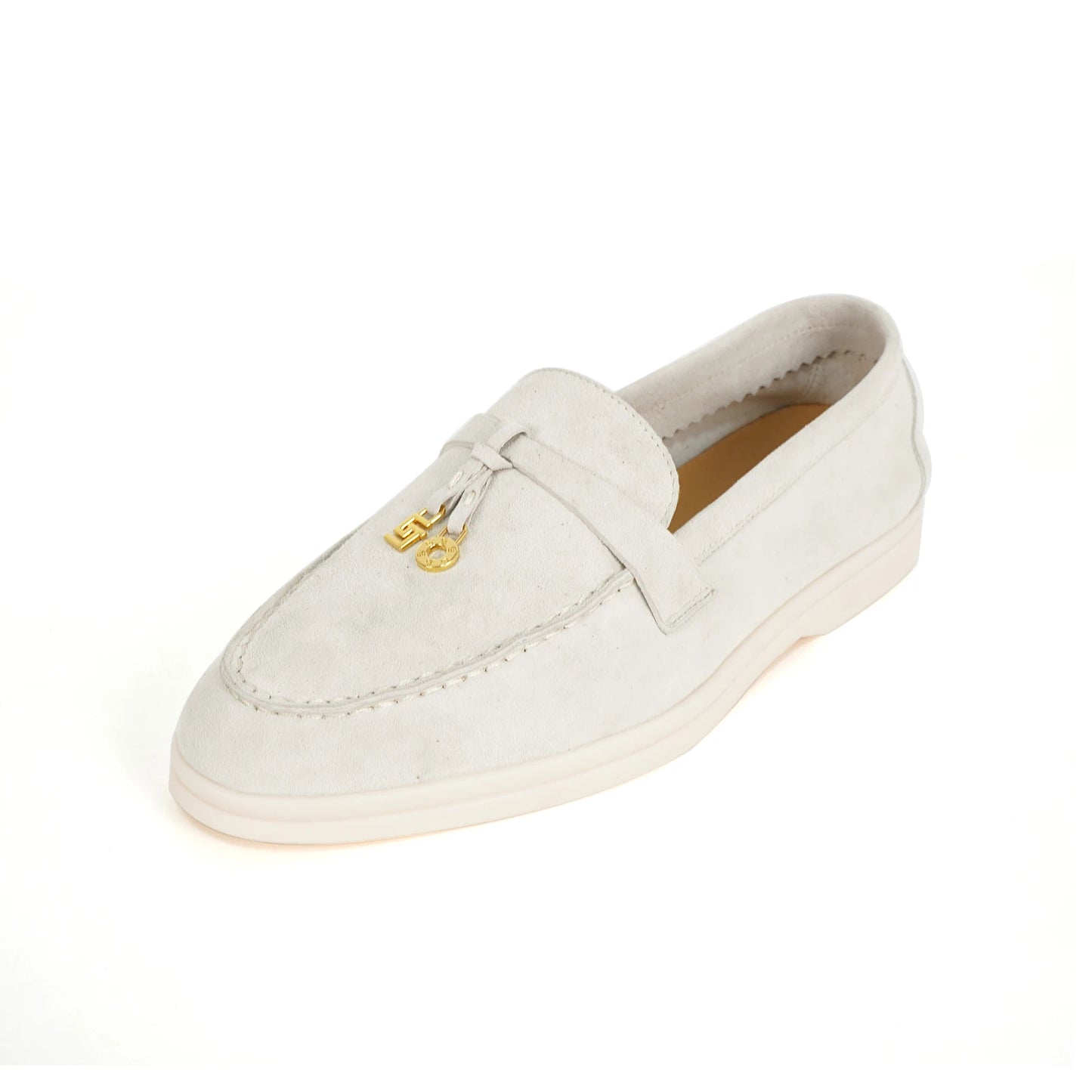 Women Loafers Sheepskin Suede Summer Walk Shoes Women Spring Autumn Fashion Casual Metal Decor Flat Shoes Slip On Cozy Flats