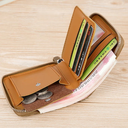 Luxury Leather Wallet with Zipper