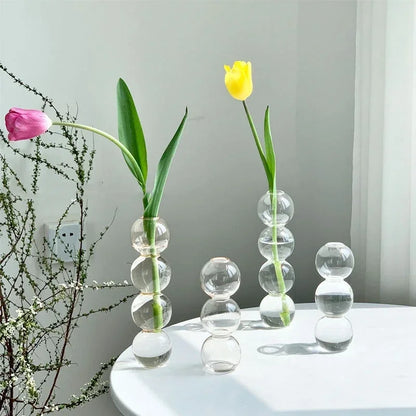 Modern Mini Glass Vase for Living Room Decor