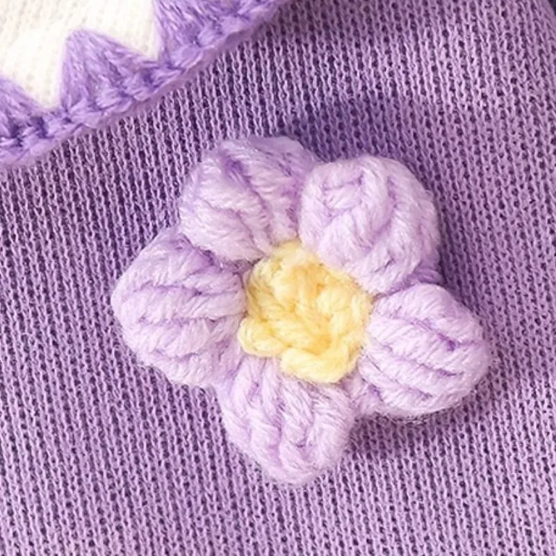 Herbstliches Mädchen-Top aus Baumwolle mit Blumenmuster