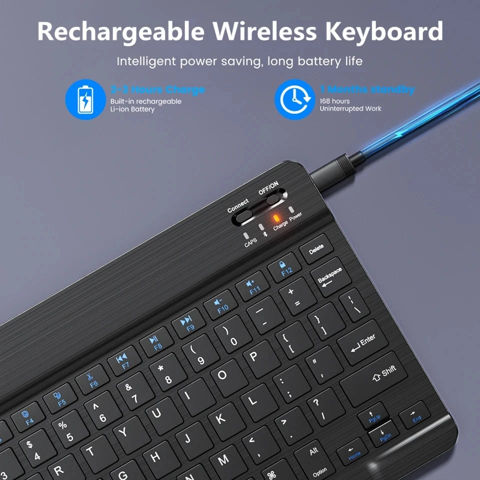 Multilingual Bluetooth Wireless Keyboard & Mouse for Devices
