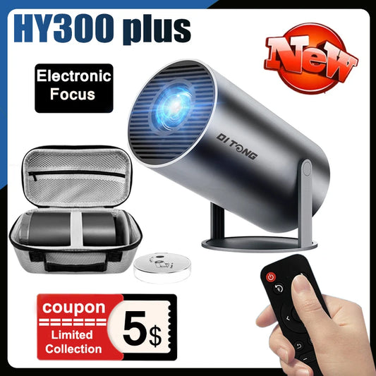 HY300 Plus Portable HD Projector 4K 1280x720P