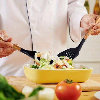 Wooden Handle Heat Resistant Kitchen Utensils Set