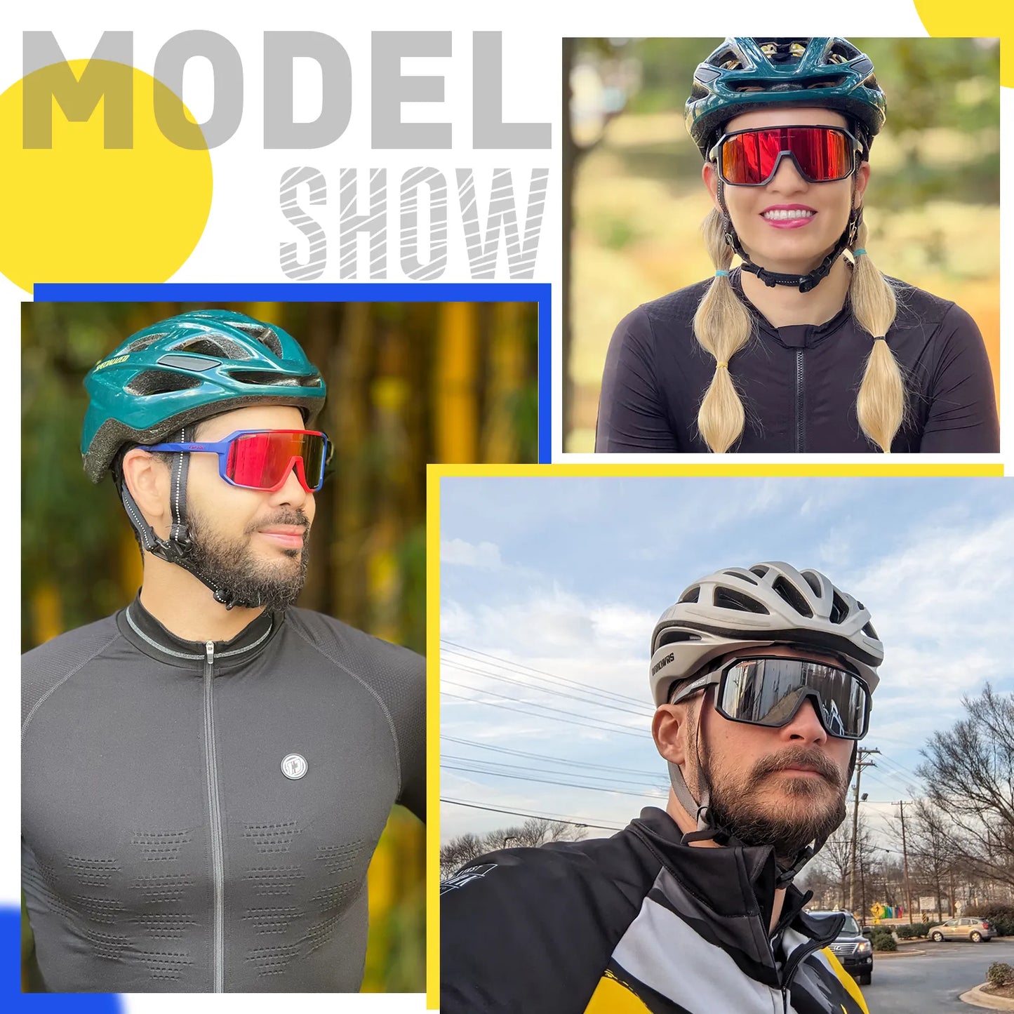 Lunettes de soleil de cyclisme pour hommes