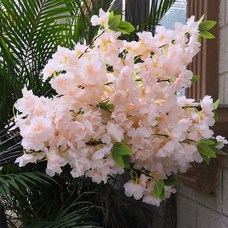 Branche de soie de fleurs de cerisier - Fleur d'imitation de 80 cm pour mariage et décoration intérieure