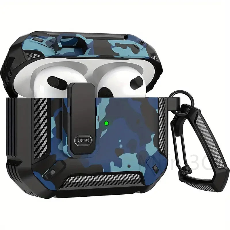 Camouflage Security Lock AirPods Case