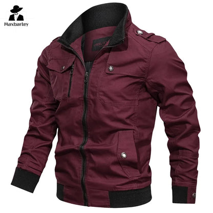 Veste tactique militaire pour homme – Coupe-vent en coton cargo à fermeture éclair