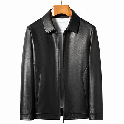 Veste en cuir classique pour hommes