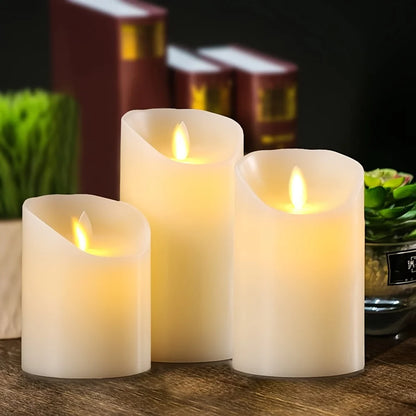 Bougie votive LED sans flamme avec flamme mobile - Fonctionne avec piles