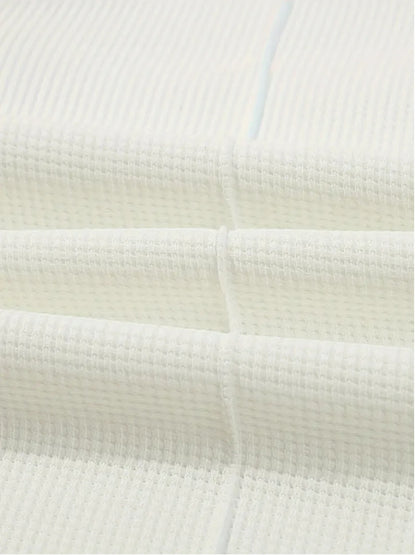 High Waist Men's Waffle Suit Pants