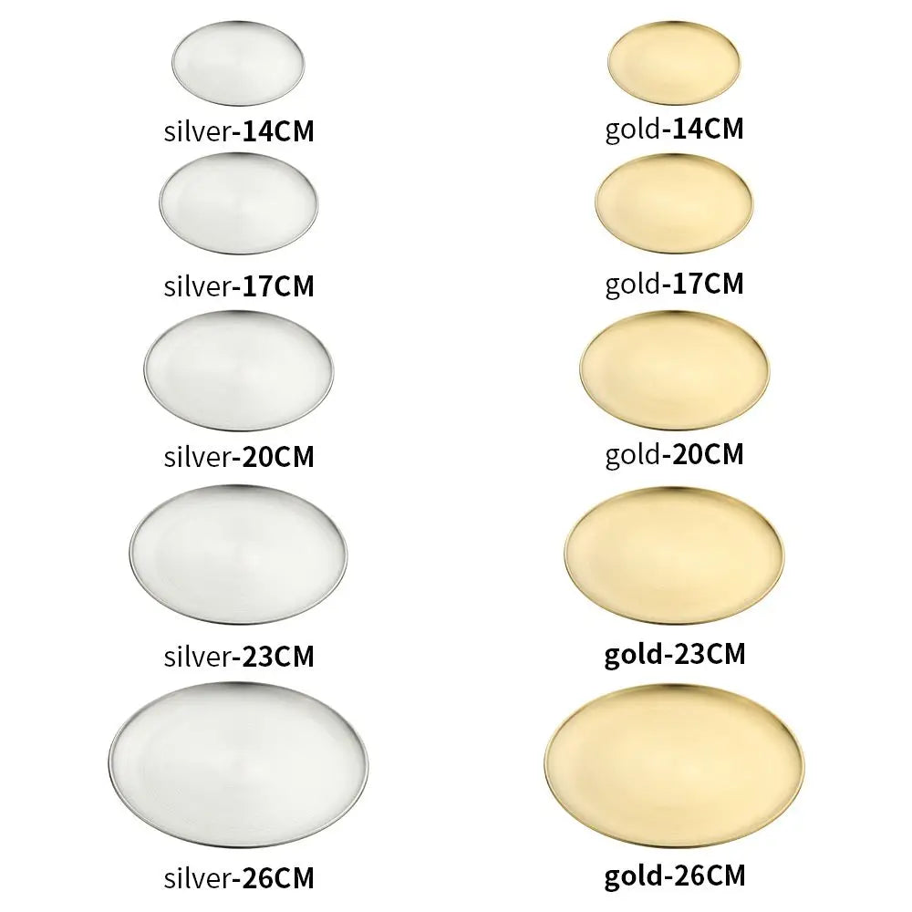 Essplatten-Set aus Edelstahl in Gold und Silber