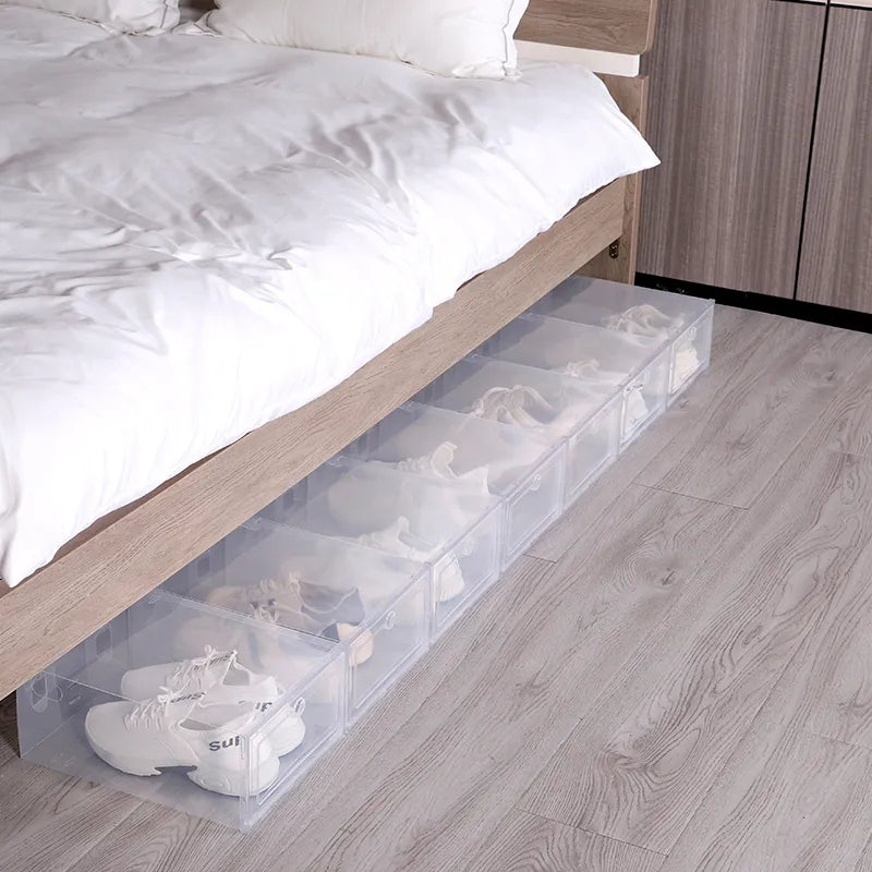 6pcs Plastic Shoe Boxes Set - Drawer Cases