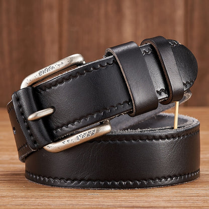 Ceinture de luxe en cuir de vache pour homme