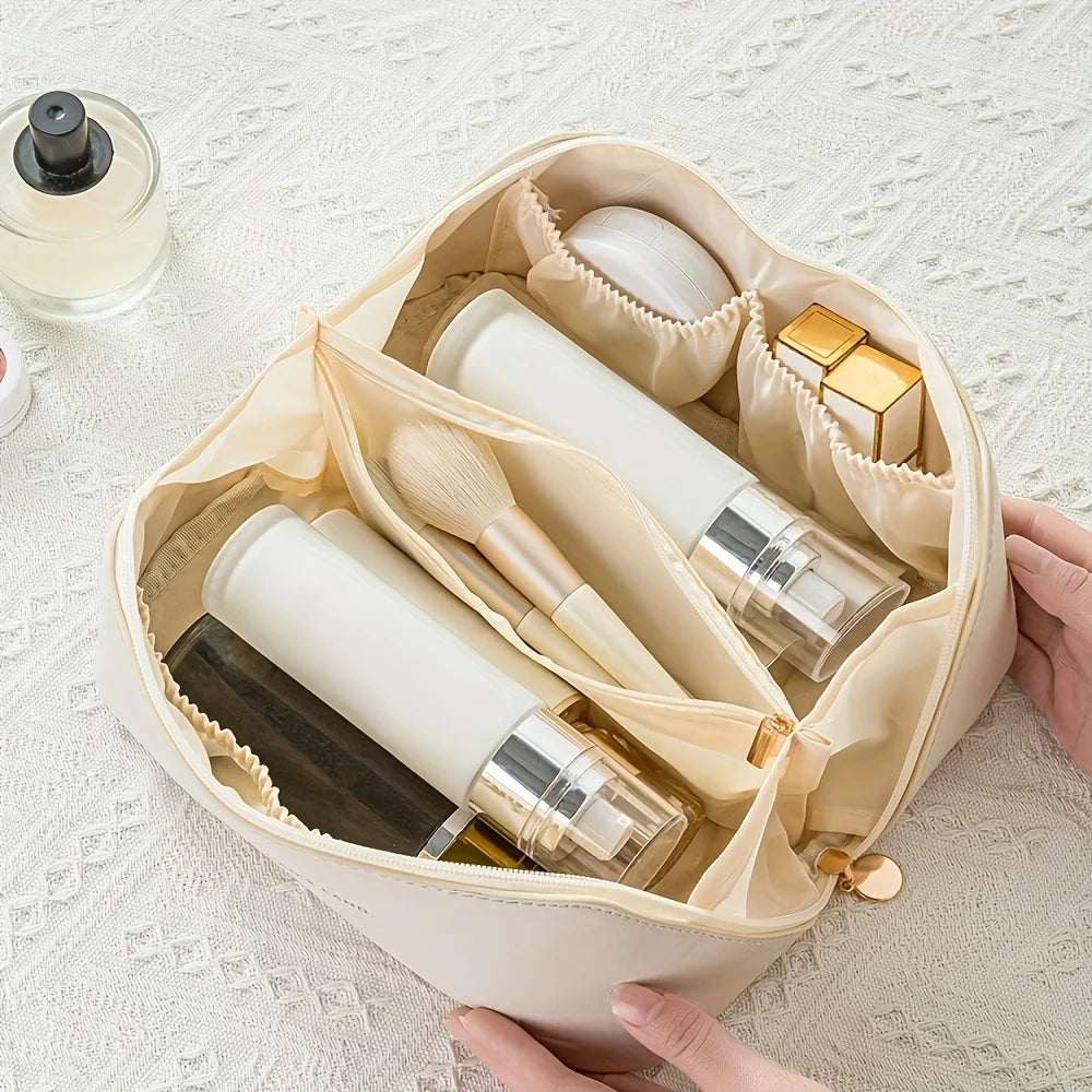 Travel Makeup Organizer Bag - Cosmetic Case & Toiletry Pouch