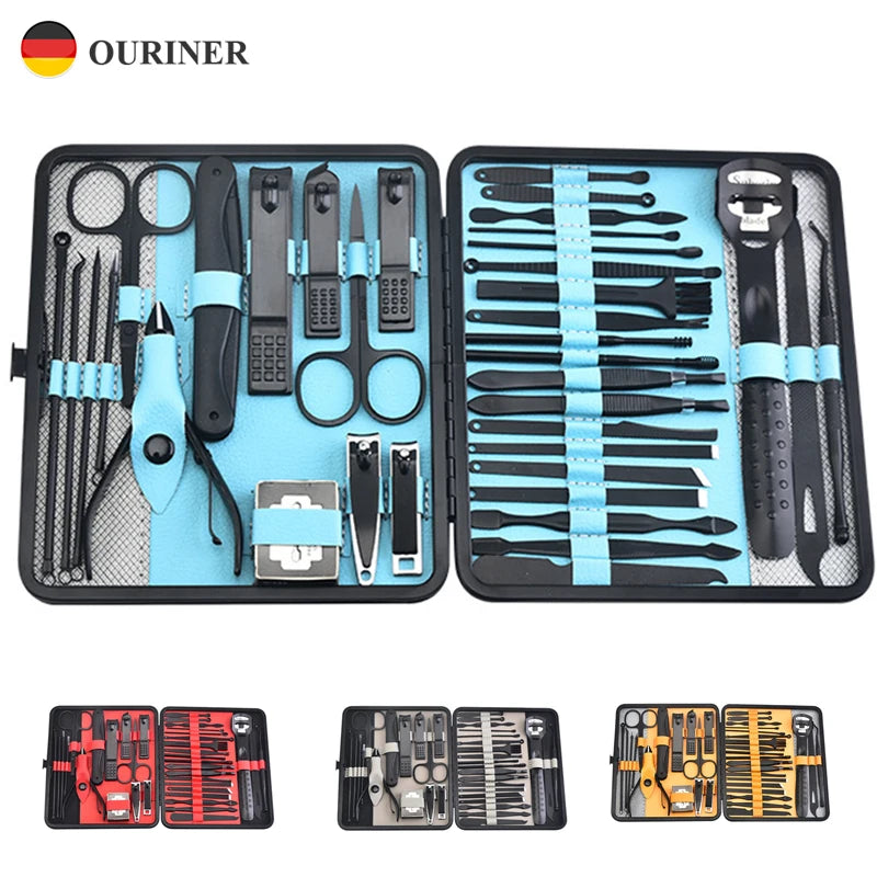 4/36-teiliges Maniküre-Werkzeugset mit Nagelknipsern – tragbares Pflegeset