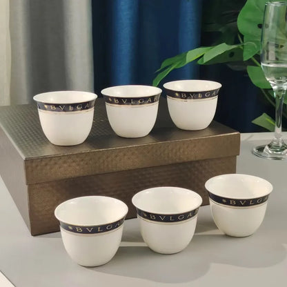 6-Piece Ceramic Espresso Cup Set