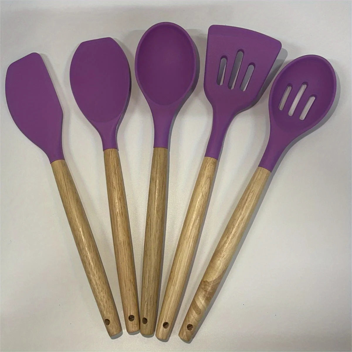 Wooden Handle Heat Resistant Kitchen Utensils Set