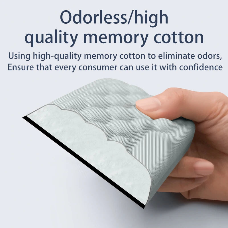 Tapis de souris ergonomique avec repose-poignet en mousse à mémoire de forme - Tapis de bureau pour support de saisie