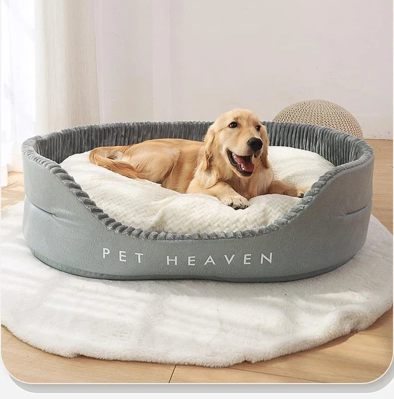 Plush Double-Sided Dog Bed Set