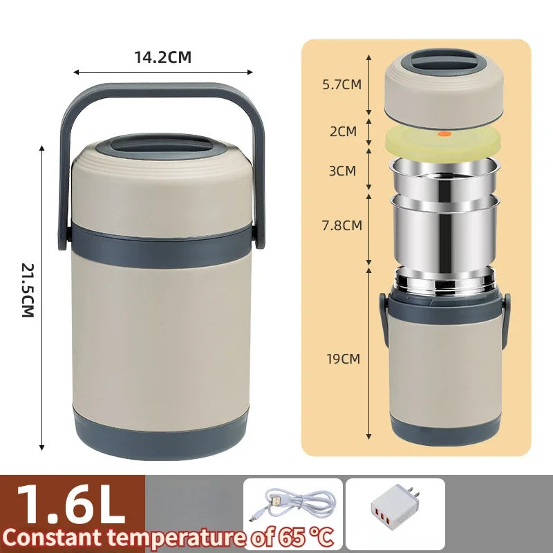 2L Stainless  Electric Lunch Box