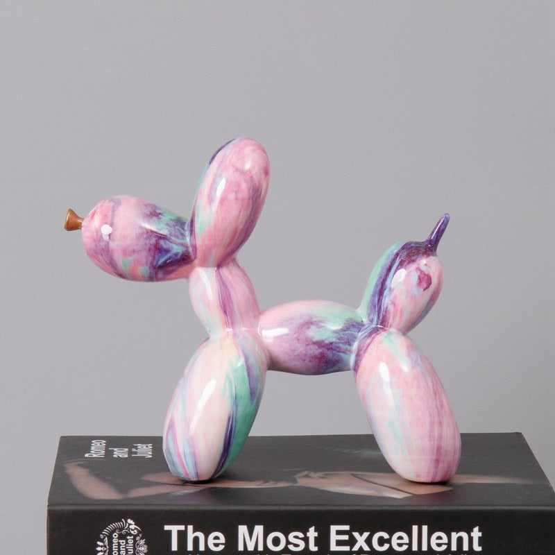 Sculpture moderne de chien en ballon – Décor d’art de bureau