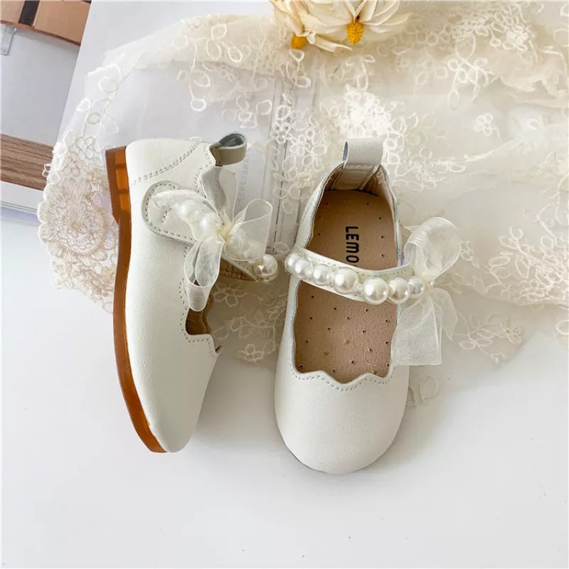 Chaussures plates avec nœud Pearl Princess