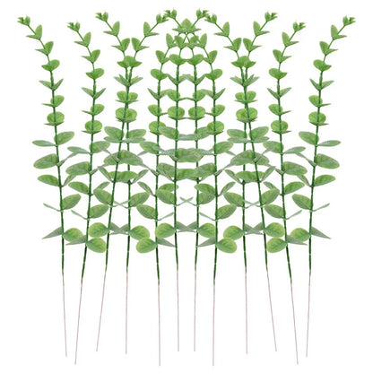 10/20 Stück künstliche Eukalyptusblätter für selbstgemachte Kränze und Heimdekoration.