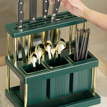 Multifunctional Kitchen Storage Rack with Integrated Box