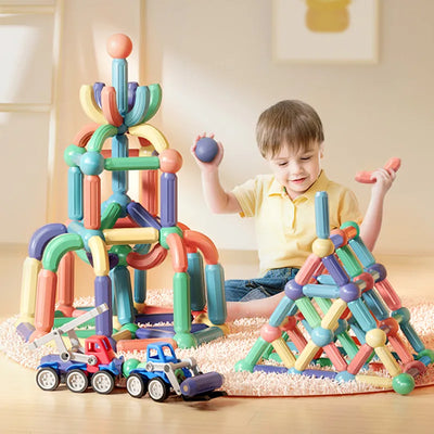 Magnetic Magnet Stick Rod Building Blocks Constructor Blocks Set Toys for Kids Montessori Educational Toys For For Children Gift