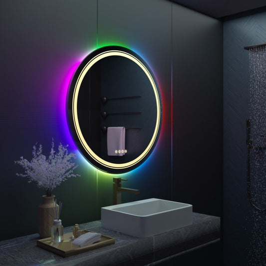 Badezimmerspiegel mit RGB-Hintergrundbeleuchtung