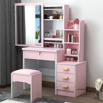 Ensemble de bureau de maquillage avec coiffeuse de maquillage