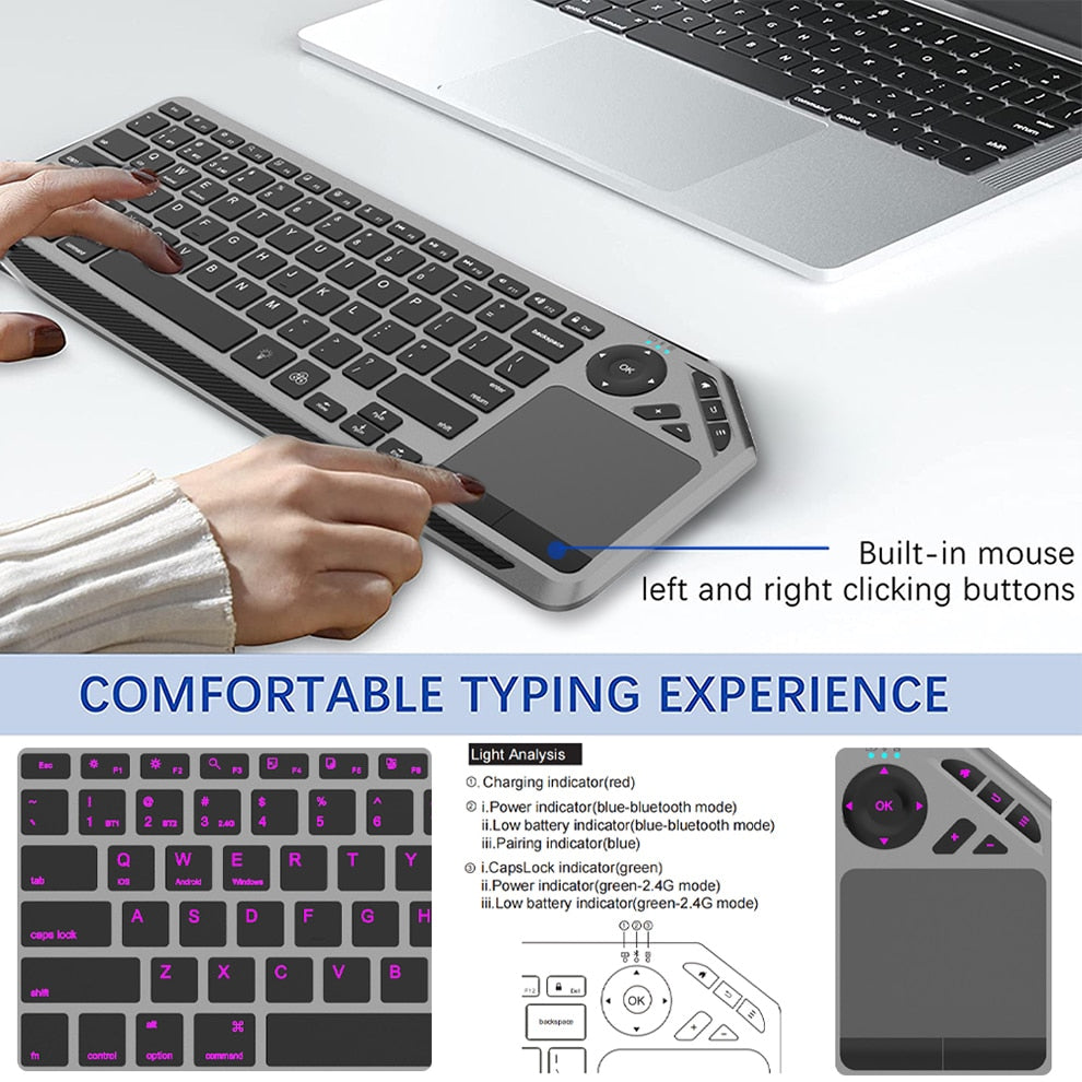 7-Color Backlit Touchpad Keyboard