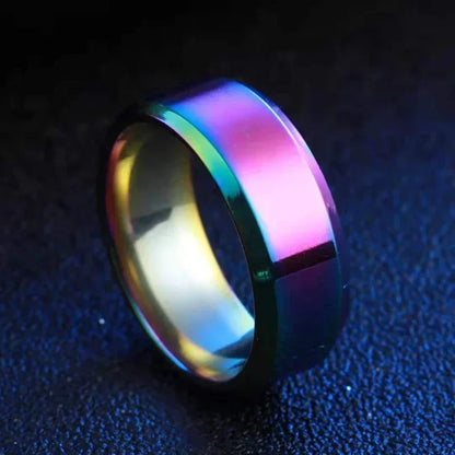 Bague en acier inoxydable et titane 