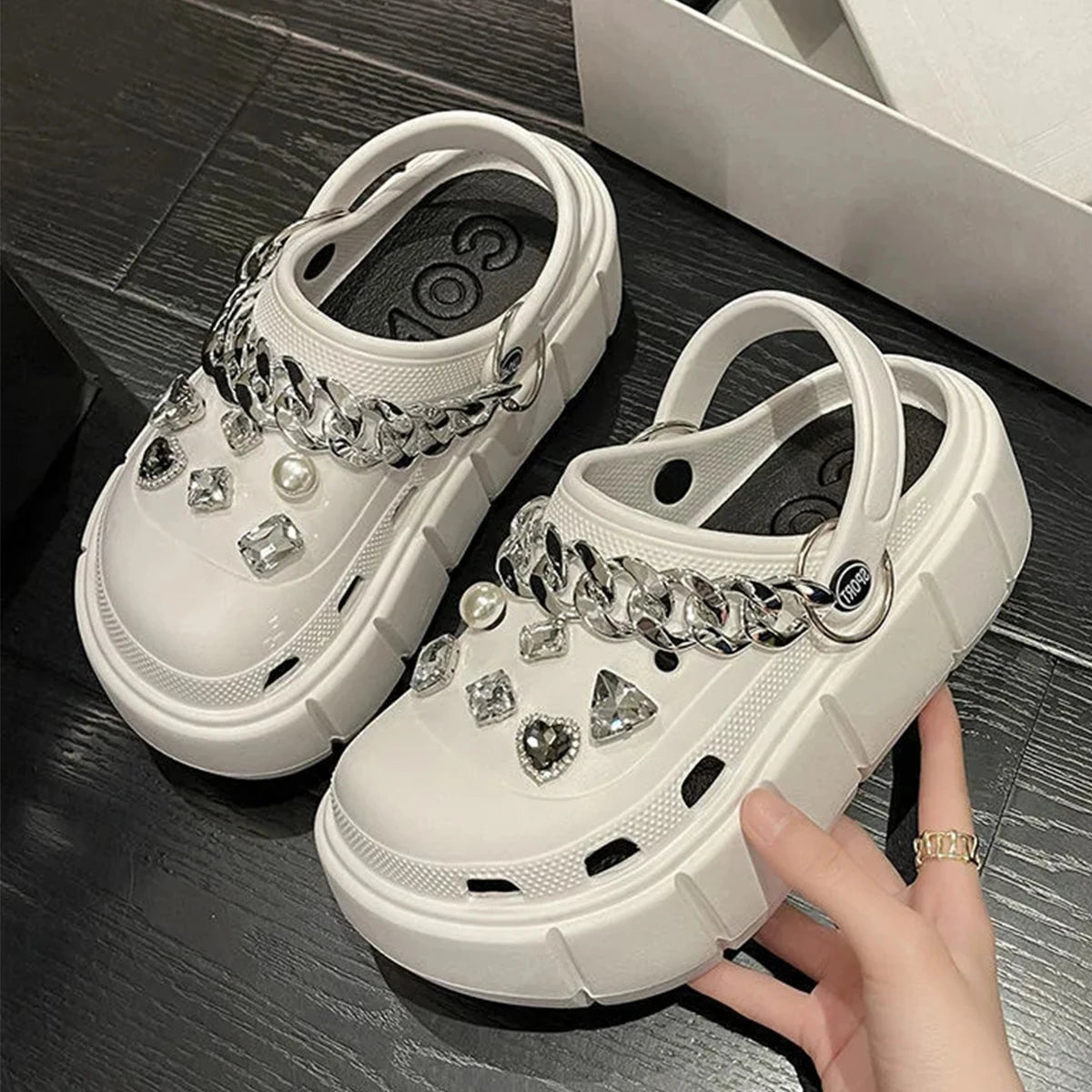 Summer tooling platform sandals cave slippers