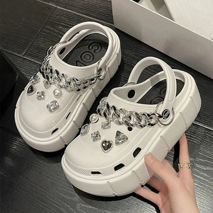 Summer tooling platform sandals cave slippers