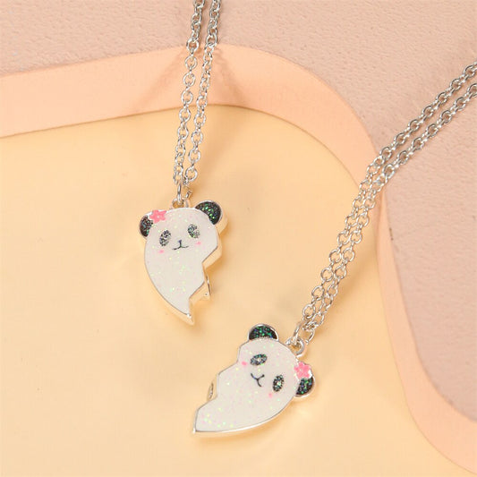 Panda-Herz-Halsketten-Set