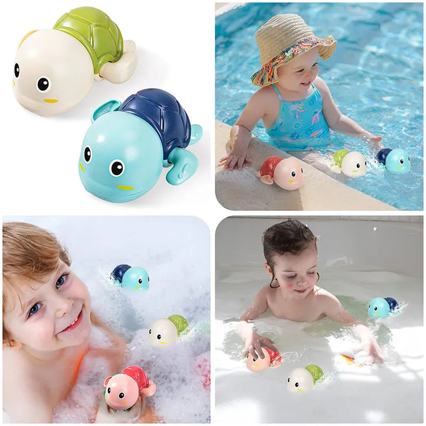Clockwork Turtle and Whale Bath Toys for Kids