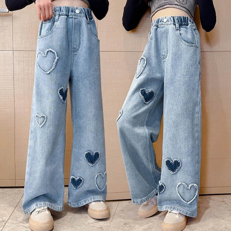 Kids Loose Elastic Straight Pants
