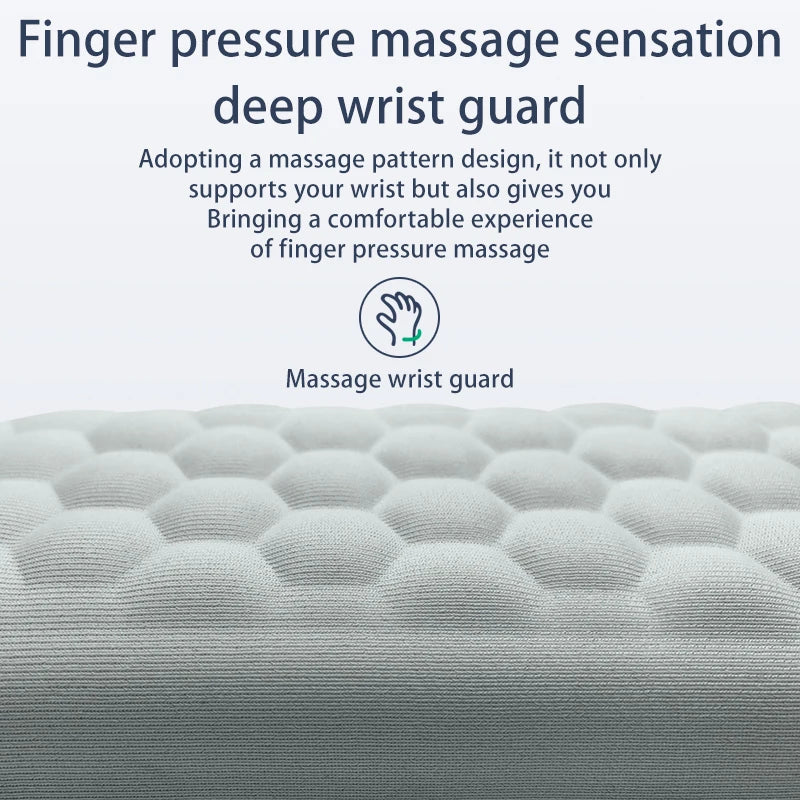 Tapis de souris ergonomique avec repose-poignet en mousse à mémoire de forme - Tapis de bureau pour support de saisie