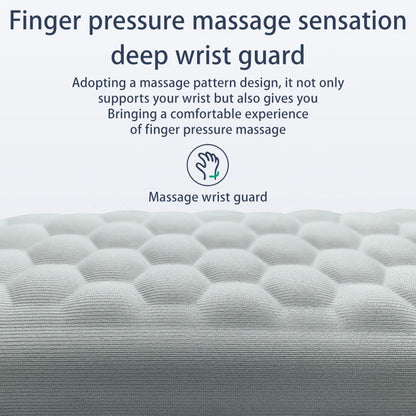 Tapis de souris ergonomique avec repose-poignet en mousse à mémoire de forme - Tapis de bureau pour support de saisie