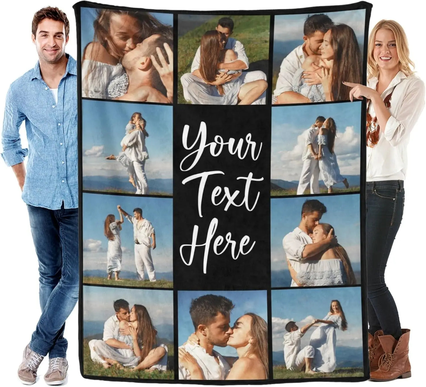 Couverture photo personnalisée Couvertures de couple personnalisées