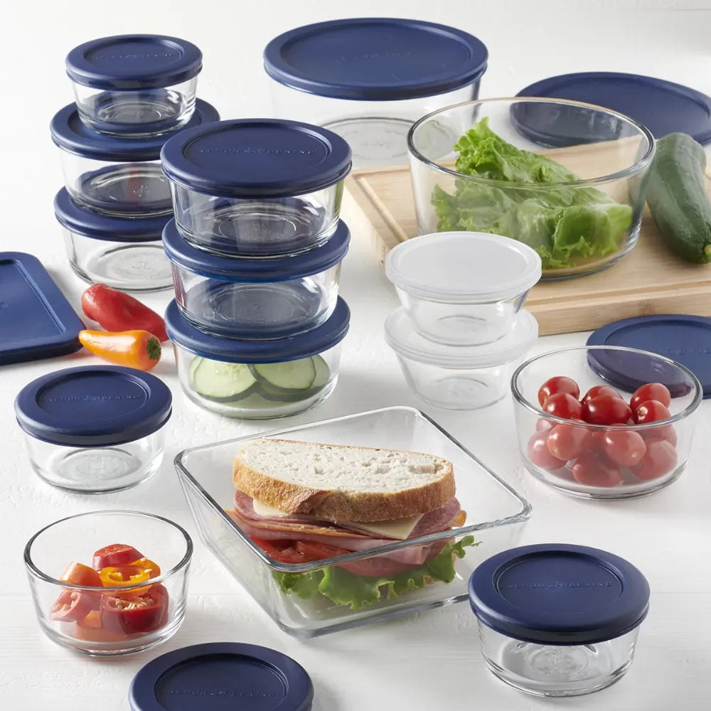 30-Piece Hocking Clear Glass Storage Set