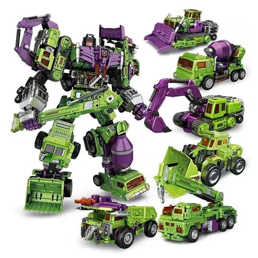 Figurine articulée 6 en 1 NBK 42 cm Devastator KO Robot Car Combiner