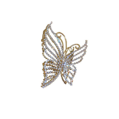 Elegant Rhinestone Butterfly Hair Claw Clip