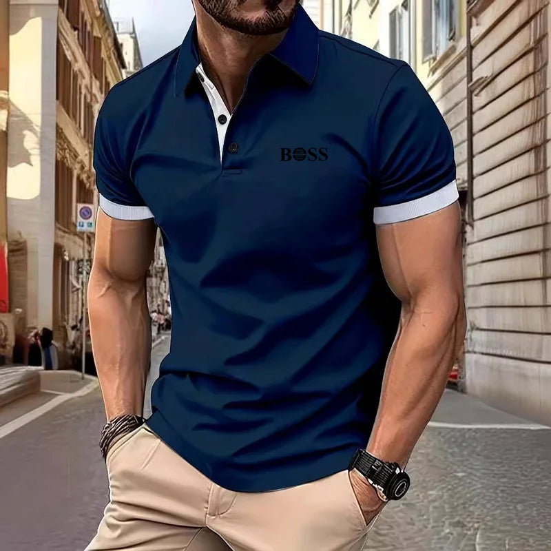 Atmungsaktives Office Fashion Kurzarm-Poloshirt