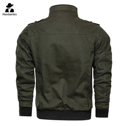 Veste tactique militaire pour homme – Coupe-vent en coton cargo à fermeture éclair