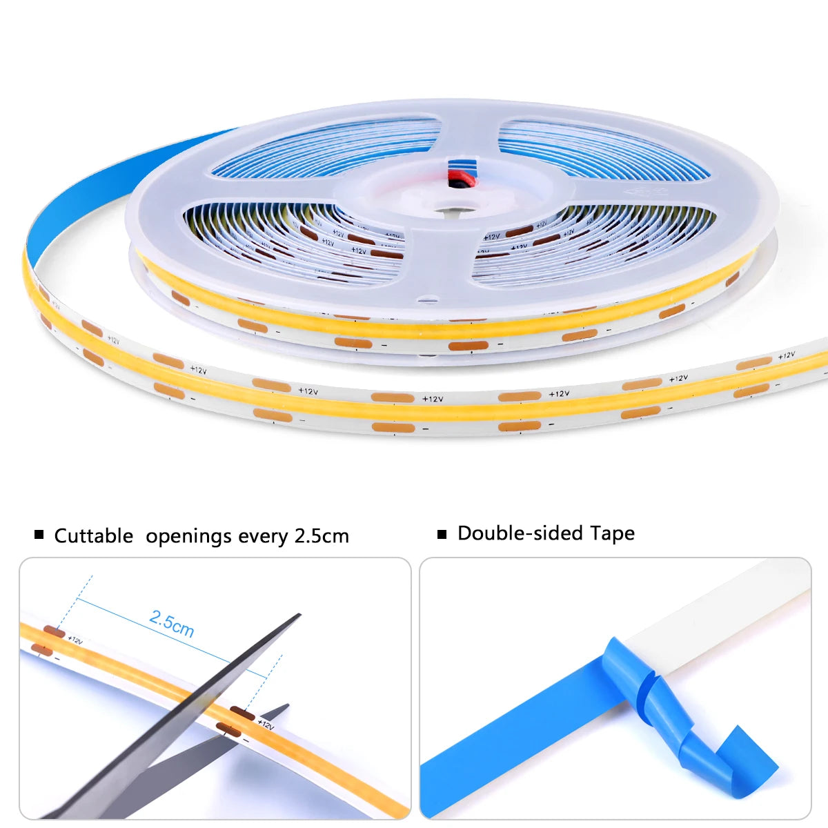 Under Cabinet COB LED Strip Light with Touch Sensor