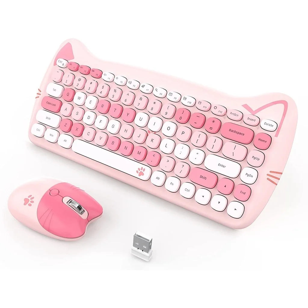 Mofii Cat Design Kabellose Tastatur und Maus