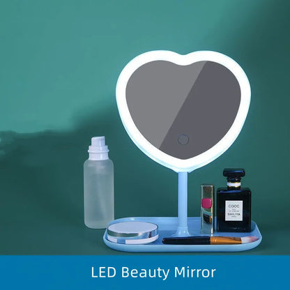 Miroir de maquillage LED - Portable